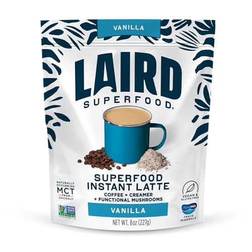 Laird Superfood Vanilla Instant Latte Creamer 8 oz