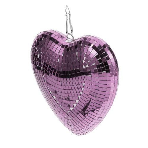 Colgante para Día de San Valentín en forma de corazón, espejo reflectante para fiesta disco, KTV y decoración de pasteles, bolas espejadas decorativas miniatura 6