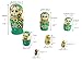 Winterworm Cute Little Girl with Big Braid Handmade Matryoshka Wishing Dolls Russian Nesting Dolls Set 7 Pieces Wooden Kids Gifts Toy Home Decoration Green
