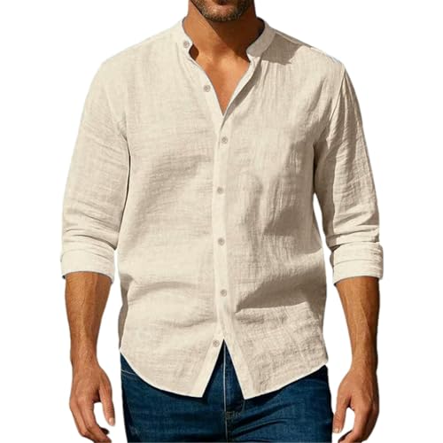 Chemise en coton et lin homme style décontracté pour les vacances