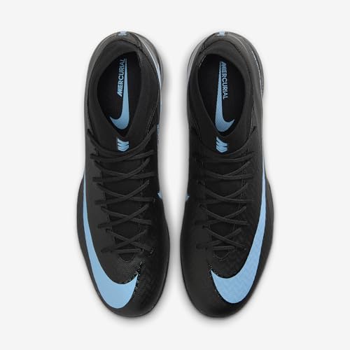 Nike Mercurial Superfly 10 Academy IC High-Top Soccer Shoes (Black/Ice Blue)4