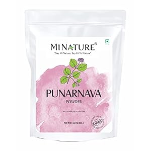 mi nature Punarnava Powder (Boerhavia diffusa) | 227g(8oz) (1/2lb) | 100% Natural and Pure |Herb for Improving Digestion, Liver aid, Healthy Kidney Function | Diuretic | Vata and kapha Balancing