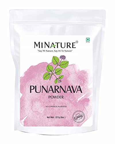 mi nature Punarnava Powder (Boerhavia diffusa) | 227g(8oz) (1/2lb) | 100% Natural and Pure |Herb for Improving Digestion, Liver aid, Healthy Kidney Function | Diuretic | Vata and kapha Balancing