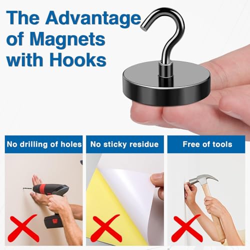 Image of LOVIMAG Magnetic Hooks for Cruise Essentials 2026 Cabins Door 25 P - 170LBS