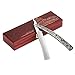 Produktbild Rasiermesser Set Witasm Rasiermesser Retro Manuelle Rasiermesser mit Rutschfestem silbernen Alu-Griff - inkl. Holzschatulle für Geschenk
