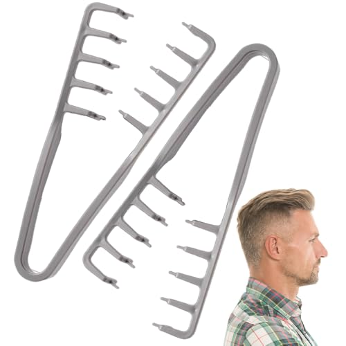 Peines Profesional para Hombre Ouliget Gris 22.5 cm Pack 2 miniatura 1
