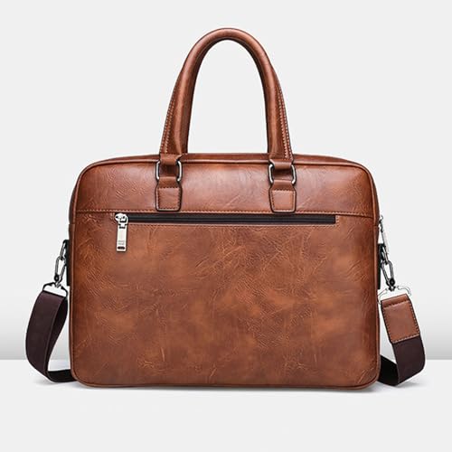 leather Laptop Bag for Men 16 inch Laptop Briefcase Waterproof,Handbags Shoulder Crossbody Bag Business3