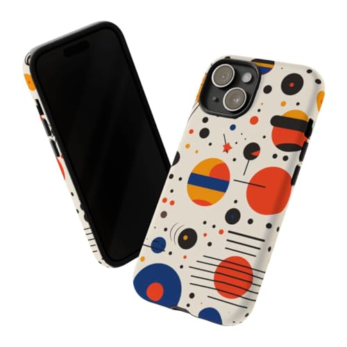 Coque rigide mate compatible iPhone 15 motif céleste abstrait