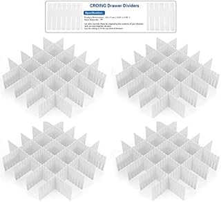 CROING 32 pcs White Drawer Dividers Drawer Organizer Drawer Separators