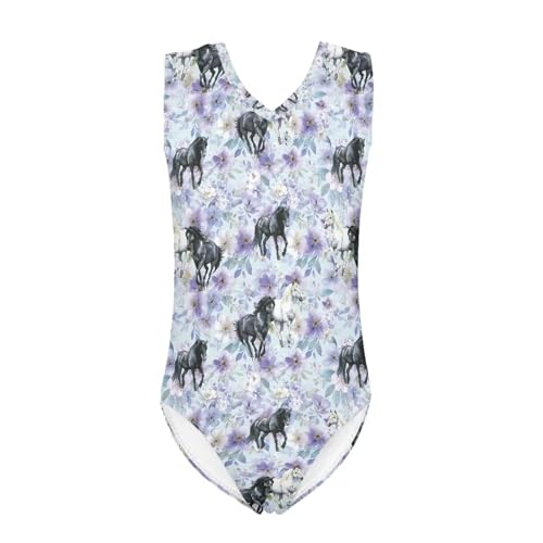 Image of Swimsuits for Girls 3-14 Summer Kids Bathing Suits Gymnastics Leotards One Piece Swimwear