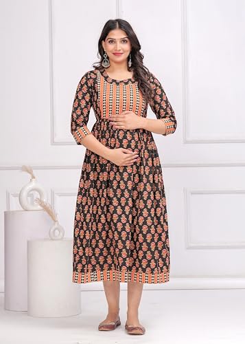 Image of Jikonet Women's Maternity Kurti for Feeding Zippers (VJK)