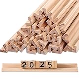 Sumind 32 Pack Wooden Tile Holders Letter Replacement Wood Racks Tile Holders Smooth Trays for Letter Tiles Crafts and Game Stands, 7.36 x 1 x 0.66 Inch