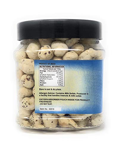 Image of Rani Jumbo Phool Makhana (Fox Nut /Popped Lotus Seed) Cream & Onion Flavor 3.5oz (100g) PET Jar ~ Indian Tasty Treats | Vegan | NON-GMO | Indian Origin