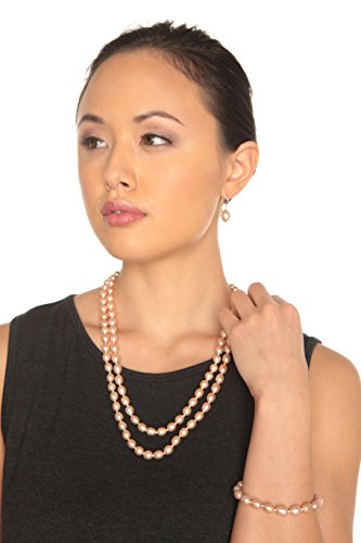 HinsonGayle AAA 8-8.5mm Oval Freshwater Cultured Pearl Bracelet 7.5 inch-Sterling Silver3