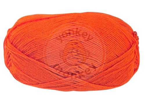 Image of 10-Pack of Yonkey Monkey 500 Grams Yarn - 70% Rayon derived from Bamboo, 30% Cotton - Orange 9020