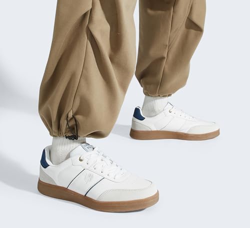 LUCKY STEP Men's Fashion Sneakers Casual Shoes Retro Suede Genuine Leather Skate Tennis Walking Shoes for Male 7