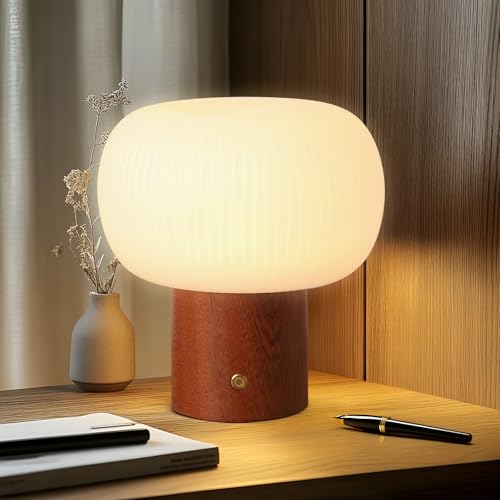 充電式 調光コードレスLEDテーブルライト 木目調 タッチ式 目に優しい スタンドライト ベッドサイド 寝室 リビング オフィス 夜灯 プレゼント ギフト 安全素材 おしゃれ
