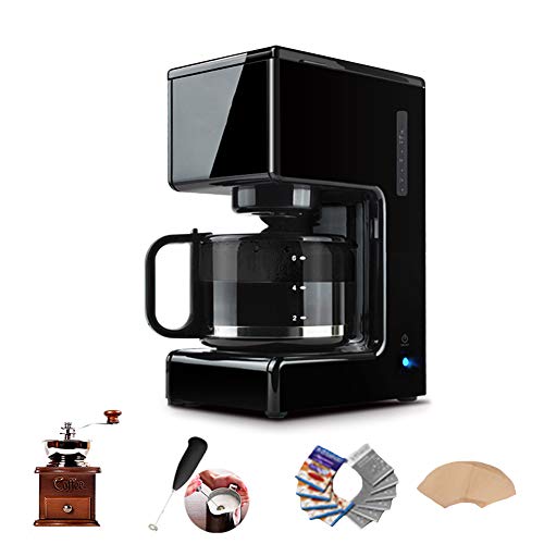 Filterkaffeemaschine, Kaffeemaschine, Fast Brewing, 40 Minuten automatische Abschaltfunktion, warm halten und Anti-Tropf-Funktion, Enthält Mühle und