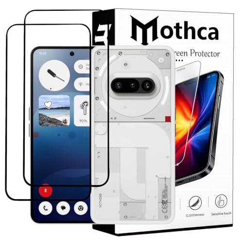 Image of Mothca Military-Grade Tempered Glass Screen Protector Compatible for Nothing Phone 3A / 3A Pro 5G with Edge to Edge Coverage - Case Friendly, Anti-Scratch & Bubble-Free Installation Kit (Pack of 2)