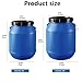 Tpbanrnge Plastic Sealed Storage Barrel with Lid, 25L/30L HDPE Fermentation Container for Grains, Liquids, and Household Use, Heavy-Duty Blue Sealed Drum with Handles(Blue,Medium)