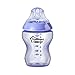 Tommee Tippee Closer to Nature Baby Bottles, Slow Flow Breast-Like Nipple with Anti-Colic Valve, 9oz, 3 Count, Colour My World Pacific - Pink.