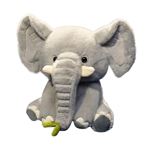 Glugahrif Elefante de peluche, lindo elefante de peluche | Elefante de tela con orejas grandes - Juguete de peluche ultrasuave, de 9,84 pulgadas de gran tamaño lindo, suave y agradable para la piel