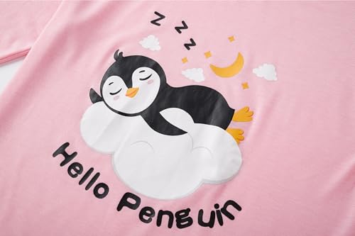 Girls Cotton Blend Pajama Sets Long Sleeve Long Pants Cartoon Sleepwear with Pockets Teen Girls 6 to 18 Years3