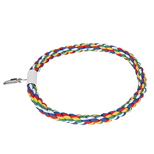 Brinquedo Colorido de Escalada de Poleiros e Balanço de Corda de Algodão Inofensivo para Papagaios e