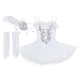 Vestido ballet, conjunto: un Vestido de Ballet sin mangas + un Par de Guantes + un Clip de Cabello