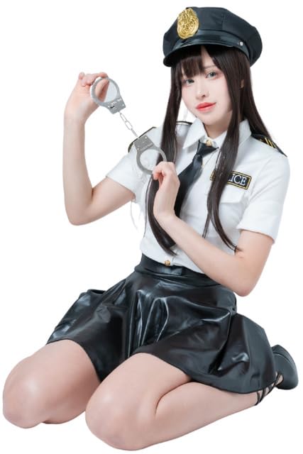 Amazon.co.jp: [FUNKY工房] ポリス コスプレ インスタ映え ミニスカ