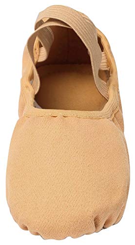 Image of Linodes Stretch Canvas Split Sole Ballet Shoe for Women and Girls Dance | Stretch canvas upper, Breathable, Leather split sole, Stretch-to-fit, For women and girls, Flexible, Comfortable, Lightweight