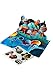 QwiToy 35159 Spielbuch 3 in 1 Magische Abenteuer, 3 Aktivitäten, Malbuch mit magischem Stift, wiederverschließbare Szene mit Aufklebern, 3D-Pop-Up-Szenario mit Puffy-Aufklebern