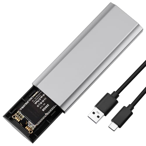 AXFEE Carcasa SSD M.2 NVMe, Aluminio Carcasa Disco Duro SSD, Caja Disco Duro Lector Discos Duros 10Gbps USB 3.1 Gen 2, Compatible con 2230/2242/2260/2280, con Cable USB, Sopporta UASP&Trim