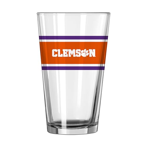 Image of Logo Brands NCAA 16 oz Pint Glass - Durable Glass With Bold Team Color- Chip-Resistant Rim Drinkware For Fans, Tailgates, Home Bars & Everyday Use