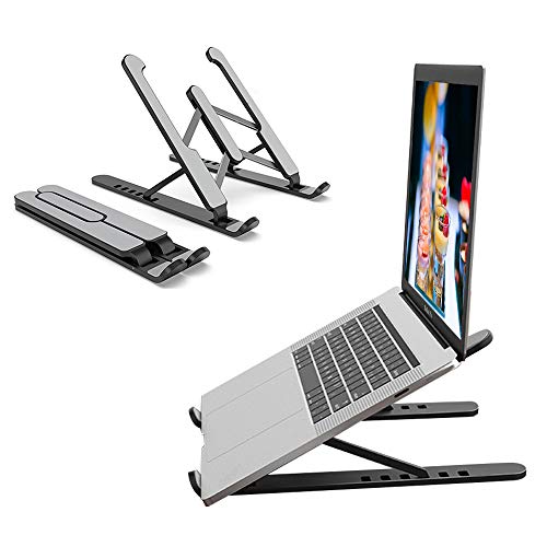CROKZ Laptop Stand, Portable Foldable Ventilated Desktop Laptop Holder,Multi-Angle Adjustment Universal Adjustable Ergonomic Tray Mount Compatible with Laptop,Notebook Computer,Tablet/764