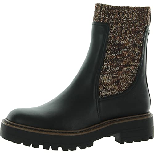 Image of Sam Edelman Womens Laguna Knit Leather Chelsea Boots Black 6 Medium (B,M)