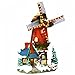 MOMENTS IN TIME Lighted Windmill Christmas Village Building LED Lights & Animation 12.2” Handcrafted Polyresin House Battery Operated Holiday Decoration Gift Wrapped Ready