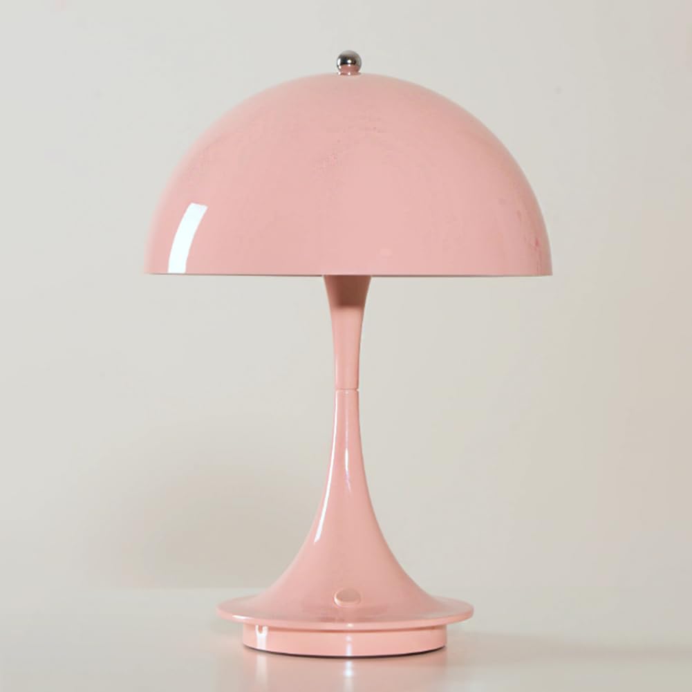 Pilz Lampe Kabellos Tischleuchte Akku Pilzlampe Rosa