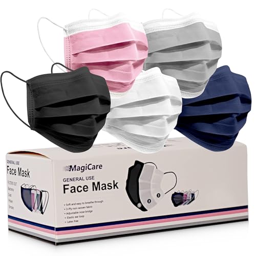 MagiCare Disposable Face Masks - Various Color Options, 50ct (Multicolor)
