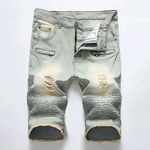 Shorts jeans pour hommes grande taille ample à mode de rue