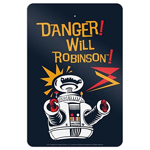 Danger Will Robinson B Robot Lost In Space Home Business Office Signfor bar Livingroom Decoration Teacher Poster Classroom Wall Art Motivational Metal Tin Sign Poster Wall Plaque 8x12 Inch
