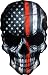 OTA STICKER Skull Skeleton Devil Ghost Monster Zombie American Flag Subdued Thin RED LINE USA Military Soldier Ranger Firefighters Rock Metal Heavy Decal Laptop CAR Window Door Wall Motorcycle Helmet