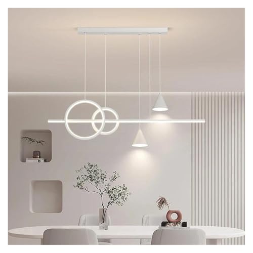 Lustre plafond intensité variable luminaire blanc moderne salle à manger