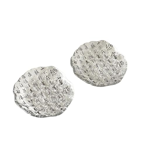 SXTYYH Estilo Chino Vidrio Adorno for Copa De Vino De Charcutería Bandeja De Postre Creativo Adorno De Charcutería for Copa De Vino(2pcs,B)