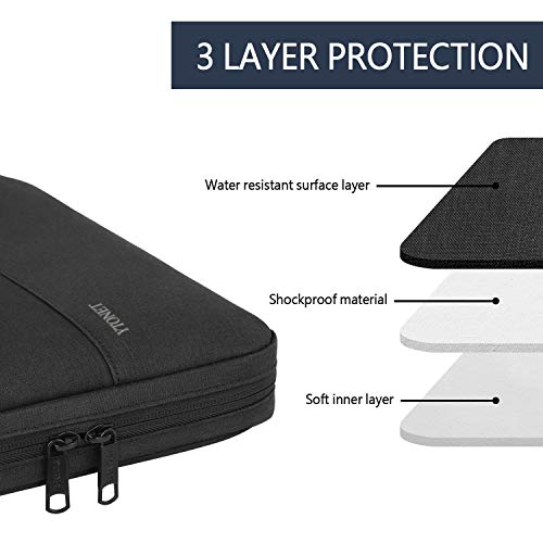 Image of Ytonet Laptop Sleeve Case 13 13.3 Inch,TSA Slim Laptop Cover with Handle | Compatible with MacBook Air MacBook Pro HP Dell Lenovo Notebooks, Water Resistant Business Carrying Case, Black