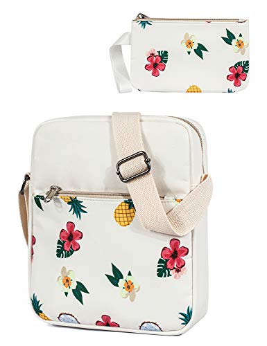 Leaper Cute Pineapple Messenger Bag Crossbody Bags Purse Travel Shoulder Bag