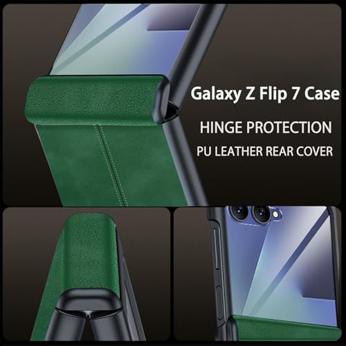 Coque cuir synthétique Z Flip 7 avec protection charnière et écran - 3