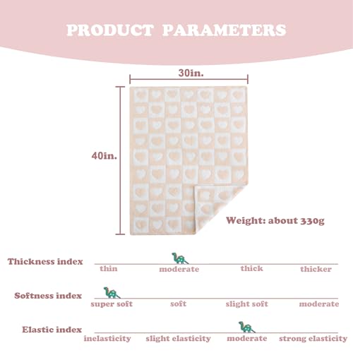 Image of BOBOYOYO Plush Baby Blankets for Newborn Girls Boys Stars Soft Fuzzy Warm Swaddle Receiving Blanket 30 x 40 Polyester Toddler Blanket for Crib Stroller Nursery