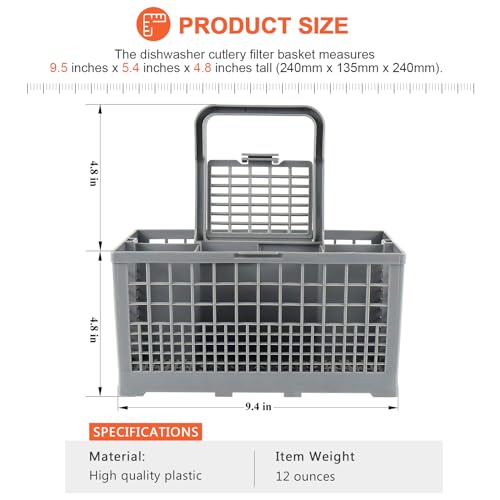 Beaquicy-Dishwasher-Cutlery-Filter-Basket95-inches-x-54-inches-x-48-inches-tall-Replacement-for-Ken-more-Whirl-pool-Bo-sch-Sam-sung-G-E-Dishwasher-Universal-Silverware-Basket