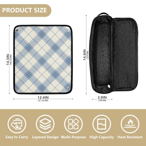 Funda de viaje 2 en 1 para planchas y rizadores con tapete resistente al calor y organizador portátil para herramientas de peinado miniatura 4